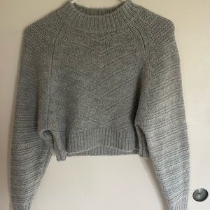 Grey Cropped Sweater